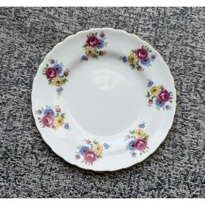 Vintage Floral Dessert Plate Tuscan English Bone China Replacement 7" Roses